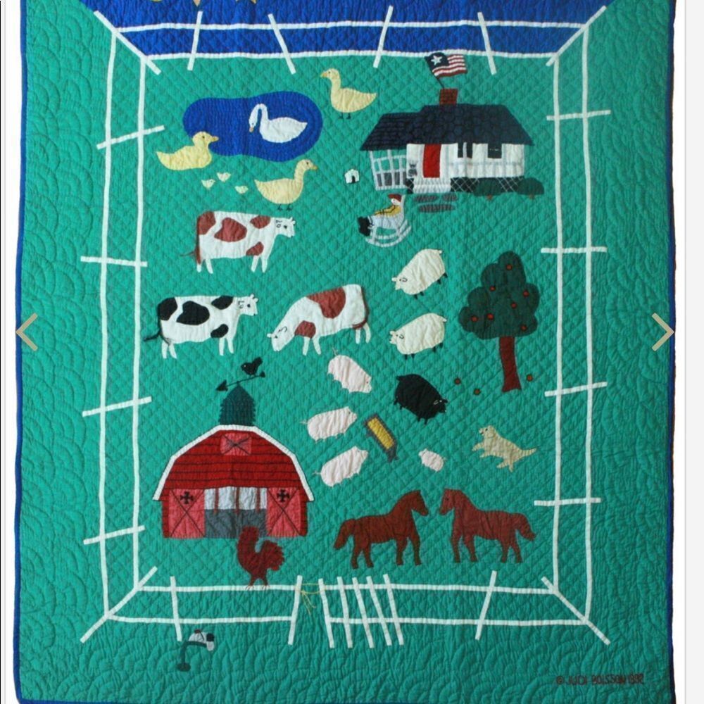 Judi Boisson old McDonald farm quilted blanket